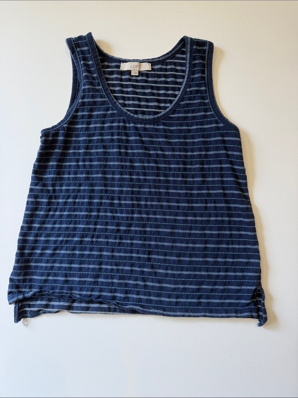 Loft Women’s Striped Blue/White Tank Top - SZ: Small